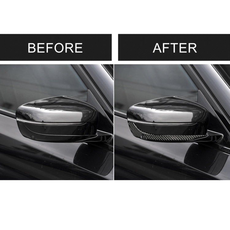 2 ชิ้นรถยนต์คาร์บอนไฟเบอร์กระจกมองหลังกันชนแถบสติกเกอร์ตกแต่งสำหรับ BMW G30 (2018-2019) / G11 (2016-2019) ขวาไดรฟ์ด้วยกล้อง, Rearview Mirror Right Drive with Camera