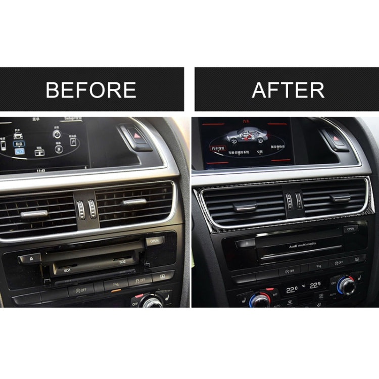 รถคาร์บอนไฟเบอร์เครื่องปรับอากาศ Air Outlet กรอบตกแต่งสติกเกอร์สำหรับ Audi A4 B8 2009-2016 / A5 2008-2017 / Q5 2009-20178203;, ไดรฟ์ซ้าย, Air Outlet Frame