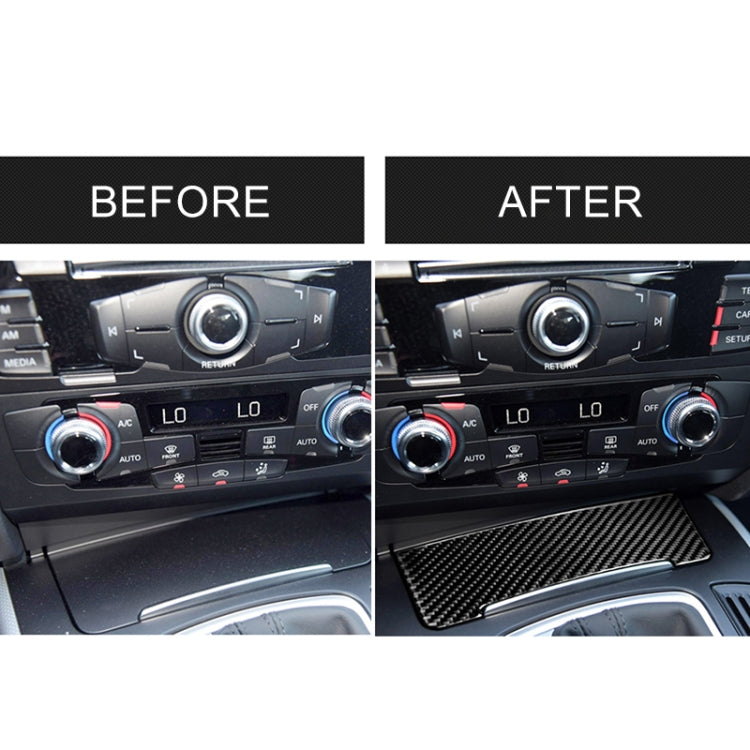 คาร์บอนไฟเบอร์เก็บบุหรี่ไฟแช็กแผงสติกเกอร์ตกแต่งสำหรับ Audi 2010-2018 Q5/2009-2016 a4L/2009-2016 A5, Storage Cigarette Lighter