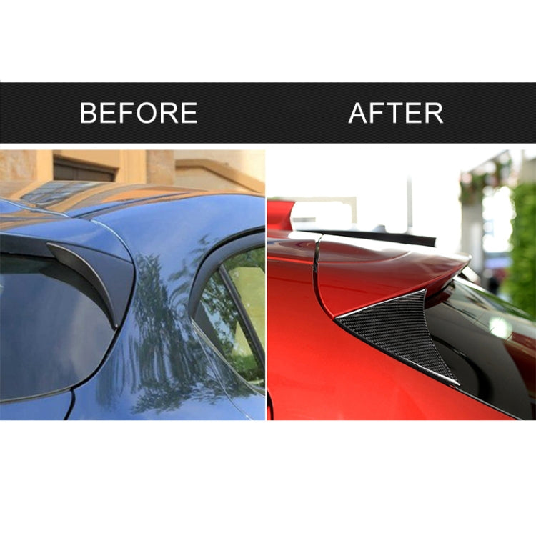 รถคาร์บอนไฟเบอร์ Hatchback ด้านหลังปีกด้านข้างสปอยเลอร์ Lip สำหรับ Mazda Axela 2014-2018, Rear Wing Side Spoiler Lip