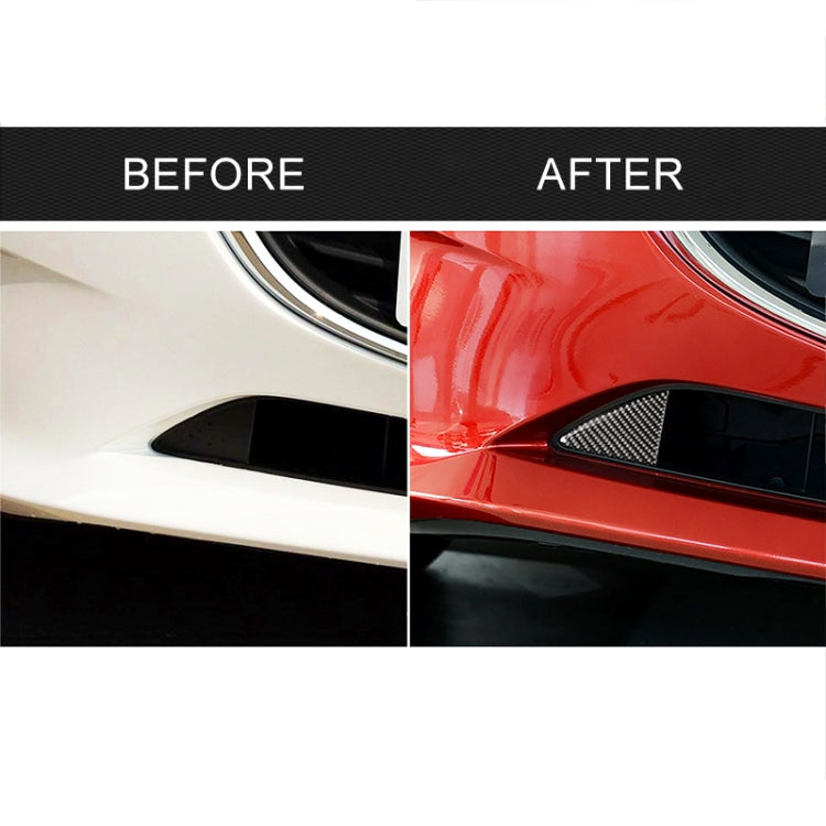 รถคาร์บอนไฟเบอร์กันชนหน้าสติกเกอร์ตกแต่งสำหรับ Mazda Axela 2014-2016, Front Bumper (2014-2016)
