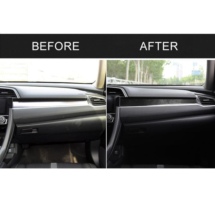 รถคาร์บอนไฟเบอร์ Central Control สติกเกอร์ตกแต่งสำหรับ Honda Civic รุ่นที่ 10 2016-2019, Central Control
