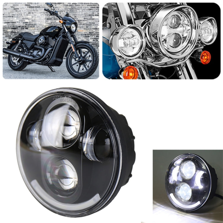 5.75 นิ้ว DC12V 6000K-6500K 40W รถ LED ไฟหน้าสำหรับ Harley, 5.75 inch (Silver), DC12V 40W