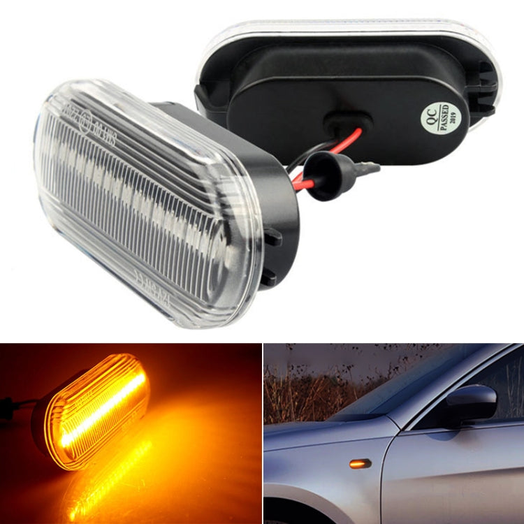 2 ชิ้น D12V / 5 วัตต์รถยนต์ LED ใบคณะกรรมการด้านข้างน้ำไหลเลี้ยวไฟสำหรับโฟล์คสวาเกน, For Volkswagen(Black), For Volkswagen(Transparent)