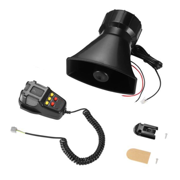 HW-1006B 12V 100W 125dB 5-TONE ไฟฟ้าปลุก Air Horn ไซเรนลำโพง 5 เสียง TONE super Loud พร้อมไมโครโฟน, HW-1006B