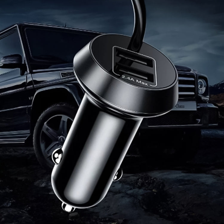 Universal Car 3 in 1 Quick Charger Dual Port USB Charger ปลั๊กไฟอะแดปเตอร์, ความยาวสายเคเบิล: 55 ซม, X3