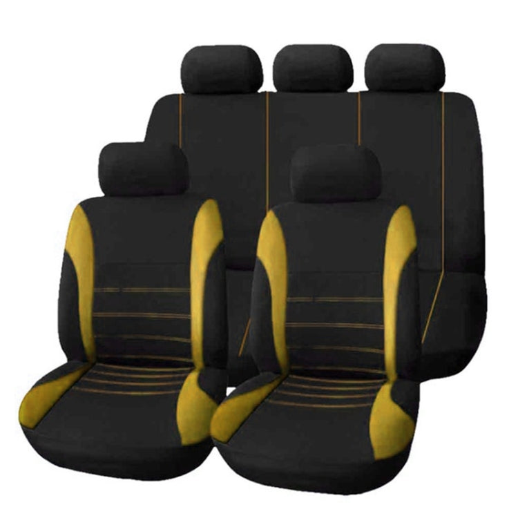 9 in 1 Universal Four Seasons Anti-Slippery Cushion Mat Set for 5 Seat Car, Style: Stitches, Stitches Style