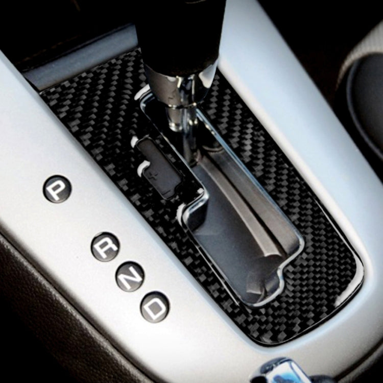 รถคาร์บอนไฟเบอร์ Center ควบคุมเกียร์ Shift ตำแหน่งแผงสติกเกอร์ตกแต่งสำหรับ Chevrolet Cruze 2009-2015, ซ้ายและขวาไดรฟ์ Universal, Gear Shift Position