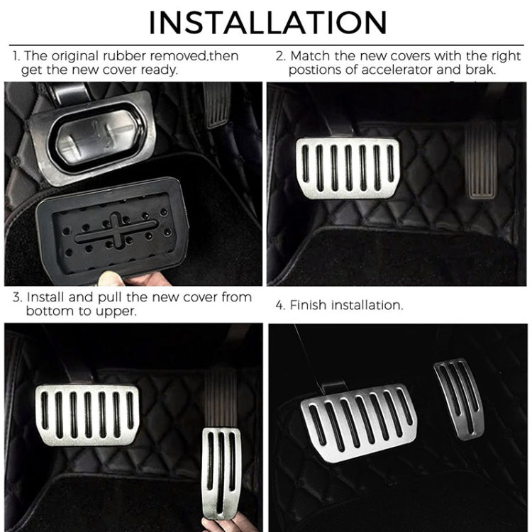 3 in 1 รถ Non-SLIP Pedals เท้าเบรคชุดสำหรับ Tesla รุ่น S / X