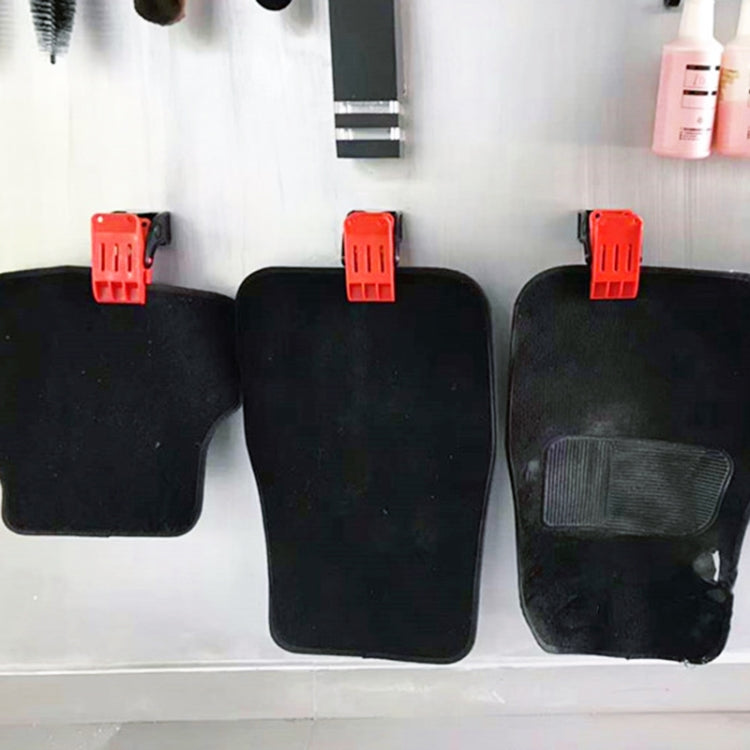 รถ เท้าแผ่นทำความสะอาดคลิปมัลติฟังก์ชั่นติดผนังแก้ไขตะขอคลิป, Wall Mounted Fixing Clip Hook