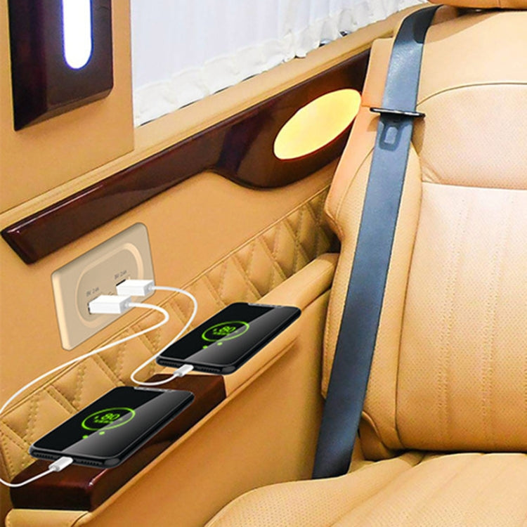 4.8A สายสั้น RV Bus ดัดแปลงรถ Charger Dual USB Charger, 4.8A