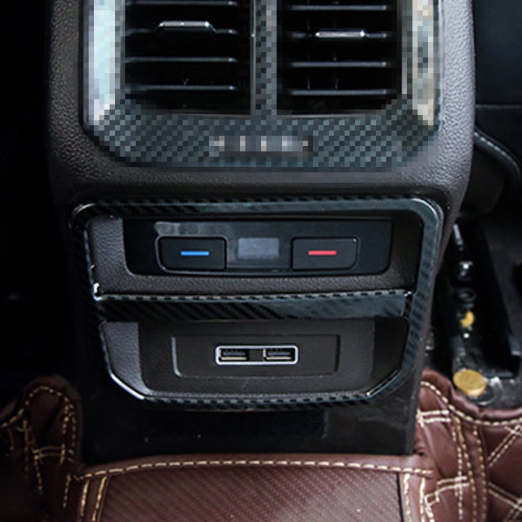 รถคาร์บอนไฟเบอร์ด้านหลัง Air Outlet กรอบสติกเกอร์ตกแต่งสำหรับ Volkswagen Tiguan L, Rear Air Outlet