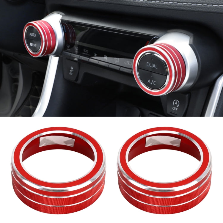 2 ชิ้นรถอลูมิเนียมอัลลอยด์เครื่องปรับอากาศลูกบิดกรณีสำหรับโตโยต้า RAV4 / Wildlander, For Toyota RAV4 / Wildlander (Black), For Toyota RAV4 / Wildlander (Blue), For Toyota RAV4 / Wildlander (Red)