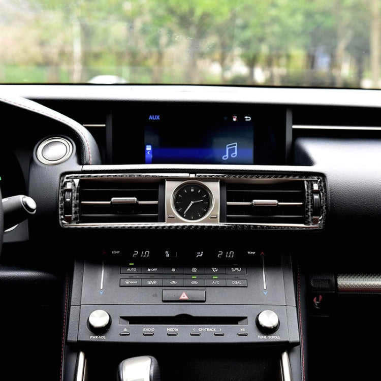 รถคาร์บอนไฟเบอร์ Central Control Air Outlet สติกเกอร์ตกแต่งสำหรับ Lexus IS250 2013-, ไดรฟ์ซ้าย, Central Control Air Outlet