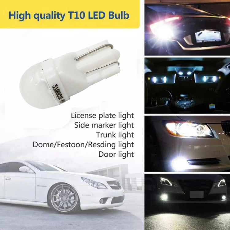 20 ชิ้น T10 DC12V / 0.25 วัตต์ / 6500K / 20LM รถหัวกลม Plug-in Bubble ไฟอ่านหนังสือพร้อม 1LEDs โคมไฟ SMD-3030, T10