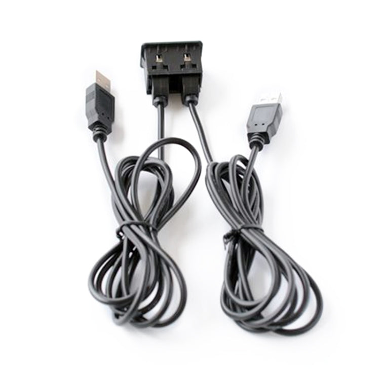 รถ Universal Modified Dual USB อินเทอร์เฟซสายชาร์จผู้ถือสวิทช์สำหรับ ALPINE/Pioneer, USB+USB