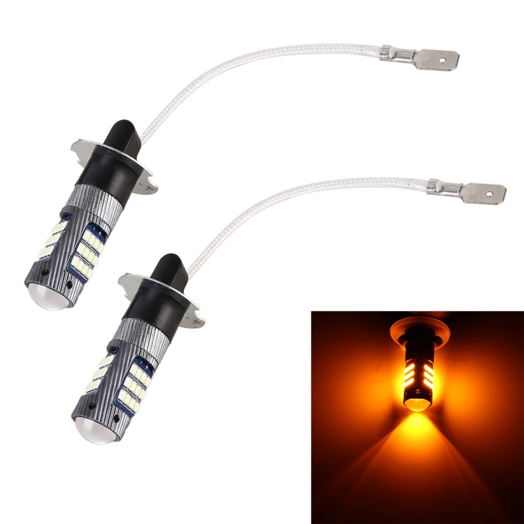 1 คู่ H3 DC12V / 5W ไฟตัดหมอก LED รถยนต์พร้อมลูกปัดโคมไฟ 42LEDs SMD-2016, H3 (White Light), H3 (Yellow Light)