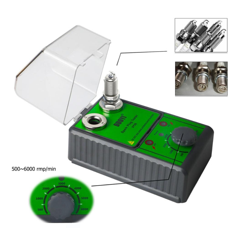 DUOYI DY28 รถเครื่องทดสอบหัวเทียนแบบ Double Hole, ปลั๊ก US, DUOYI US Plug