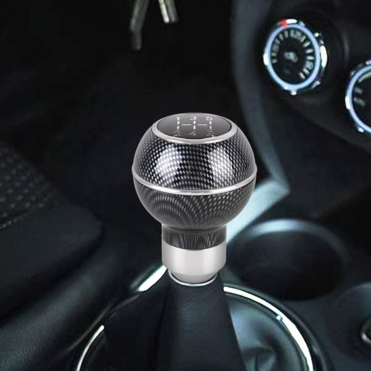 ลูกบิดเปลี่ยนเกียร์โลหะเนื้อคาร์บอนไฟเบอร์รถยนต์สากล, Carbon Fiber Texture (Red), Carbon Fiber Texture (Silver)