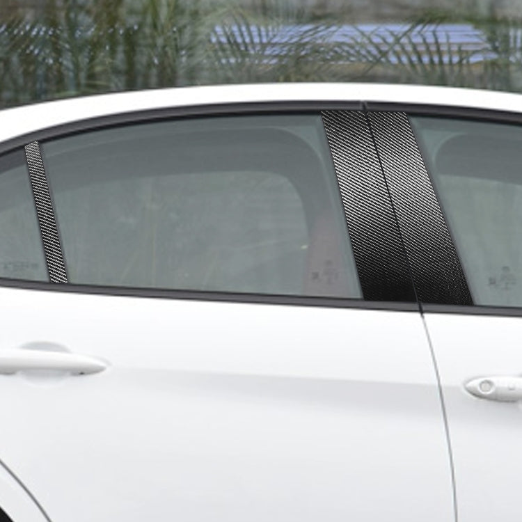 สำหรับ Alfa Romeo Giulia คาร์บอนไฟเบอร์รถ B/C/เสากลางประตูหน้าต่างสติกเกอร์ตกแต่ง, ซ้ายและขวา Universal, Door Window