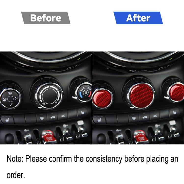 รถคาร์บอนไฟเบอร์มัลติมีเดียลูกบิดสติกเกอร์ตกแต่งสำหรับ BMW Mini F55 F56 F60, ซ้ายและขวาไดรฟ์ Universal, Multimedia Knob