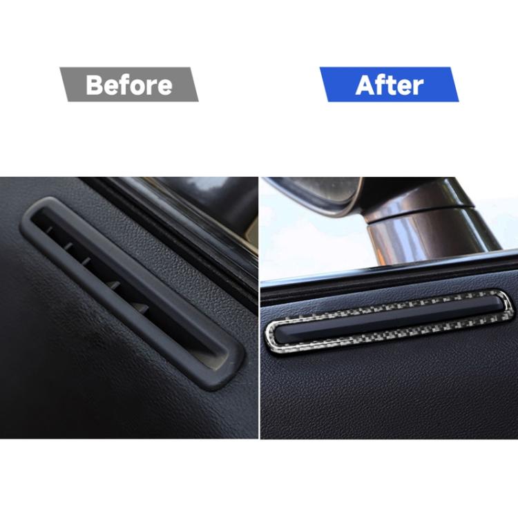 คาร์บอนไฟเบอร์รถประตู Air Outlet สติกเกอร์ตกแต่งสำหรับ Dodge Challenger 2015 ตอนนี้ขับรถซ้าย, Door Air Outlet