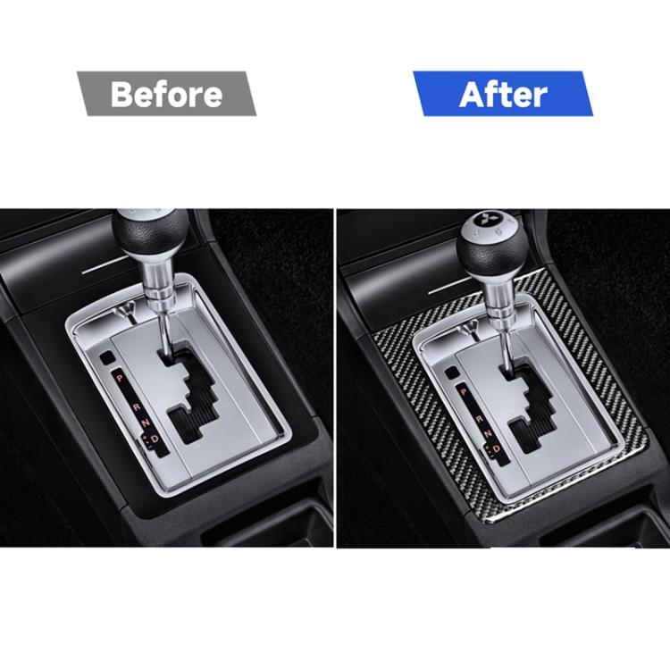 รถคาร์บอนไฟเบอร์ตำแหน่งเกียร์สติกเกอร์ตกแต่งสำหรับมิตซูบิชิ Lancer-EX / EVO / Fortis รุ่นที่ 9-10, ไดรฟ์ซ้ายและขวาสากลการกำหนดค่าสูง, Gear Position