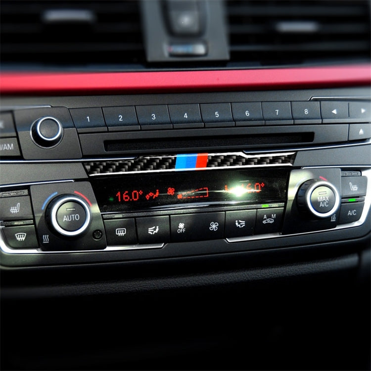 สามสีคาร์บอนไฟเบอร์รถ Central Control CD สติกเกอร์ตกแต่งสำหรับ BMW (F30) 2013-2015 / (F34) 2013-2016, Central Control CD(Three Color)