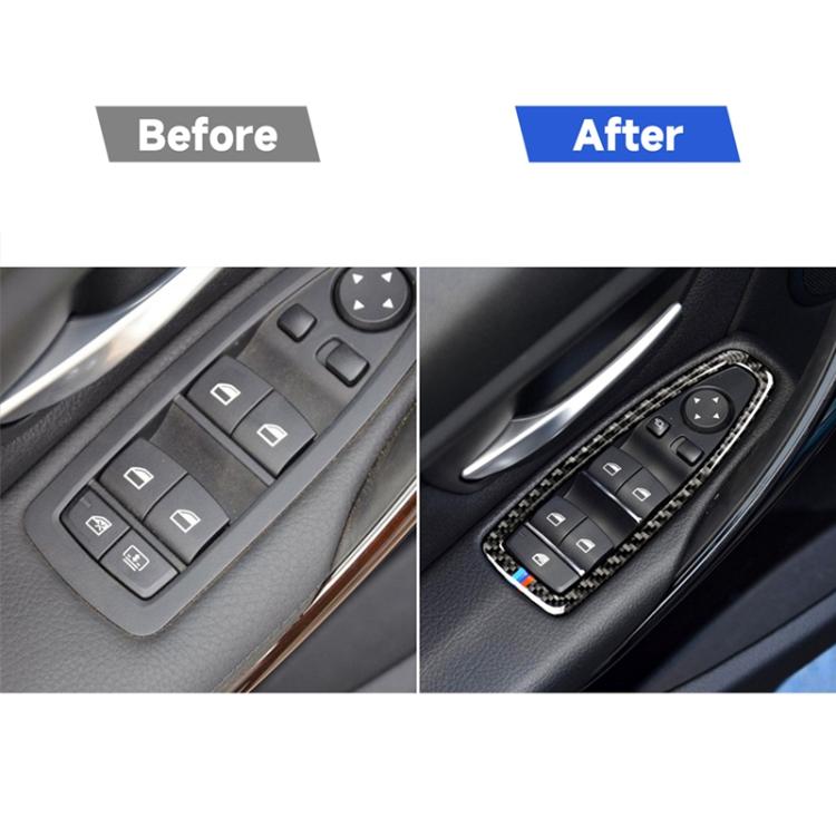 สามสีรถคาร์บอนไฟเบอร์ยกแผงสติกเกอร์ตกแต่งสำหรับ BMW F20 / F21 2012-2016 / F30 2013-2015 / F34 2013-2016, Lifting Panel(Three Color)