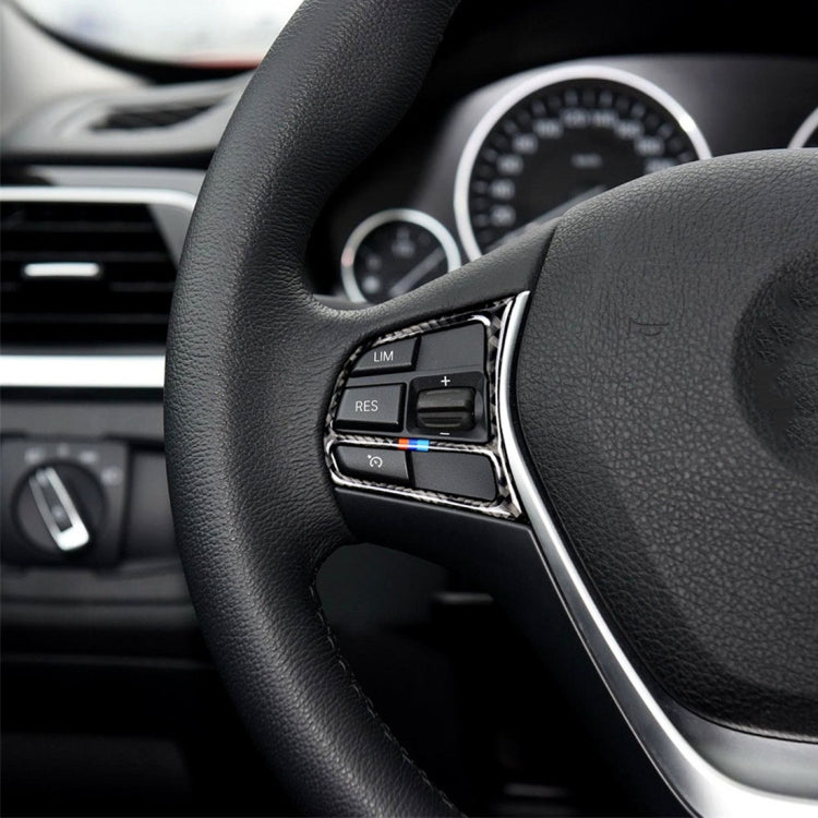 คาร์บอนไฟเบอร์รถพวงมาลัยกรอบกุญแจสติกเกอร์ตกแต่งสำหรับ BMW F20 2012-2018 / F21 2014-2018 / F30 / F34 2013-2018 / F32 2013-2018, Steering Wheel Key Frame, Steering Wheel Key Frame(Three Color)