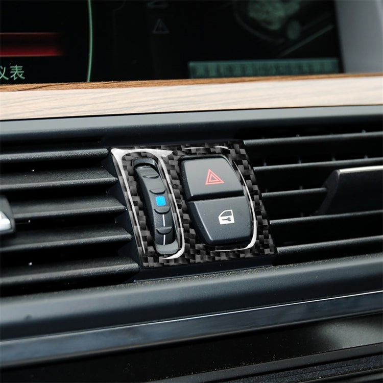 5 ชิ้นคาร์บอนไฟเบอร์รถยนต์อากาศ O Utlet ตกแต่งสติ๊กเกอร์สำหรับ BMW 5 Series F10 2011-2017, Air Outlet(Three Color), Air Outlet