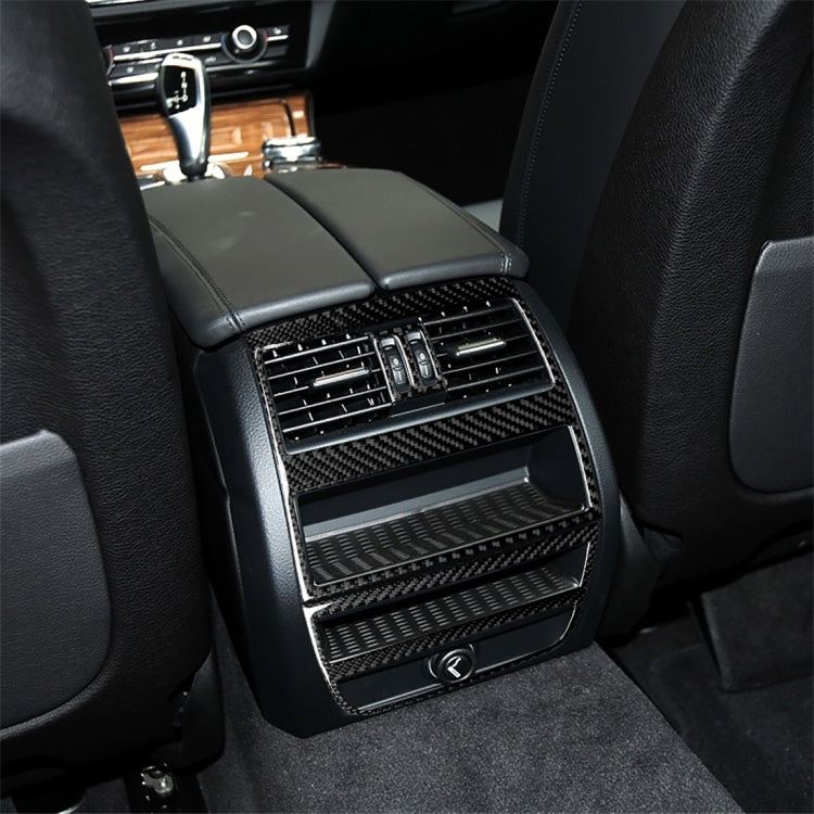สามสีคาร์บอนไฟเบอร์รถด้านหลัง Air Outlet กรอบตกแต่งสติกเกอร์สำหรับ BMW 5 Series F10 2011-2017, Rear Air Outlet Frame(Three Color), Rear Air Outlet Frame