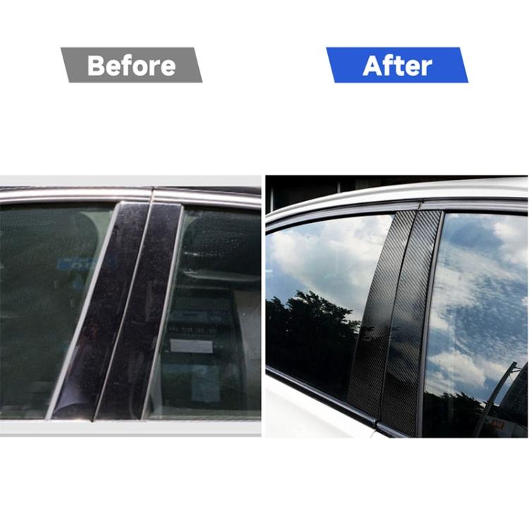 รถคาร์บอนไฟเบอร์ B เสาสติกเกอร์ตกแต่งสำหรับ BMW E60 2004-2010, ซ้ายและขวาไดรฟ์ Universal, For BMW E60 2004-2010