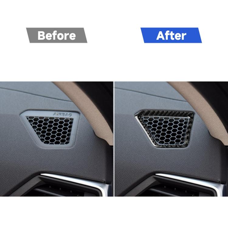 คาร์บอนไฟเบอร์เครื่องมือ Air Outlet ตกแต่งสติกเกอร์สำหรับ BMW 3 Series G20/G28/325Li/330d /335 2019-2020, ไดรฟ์ขวา, Instrument Air Outlet