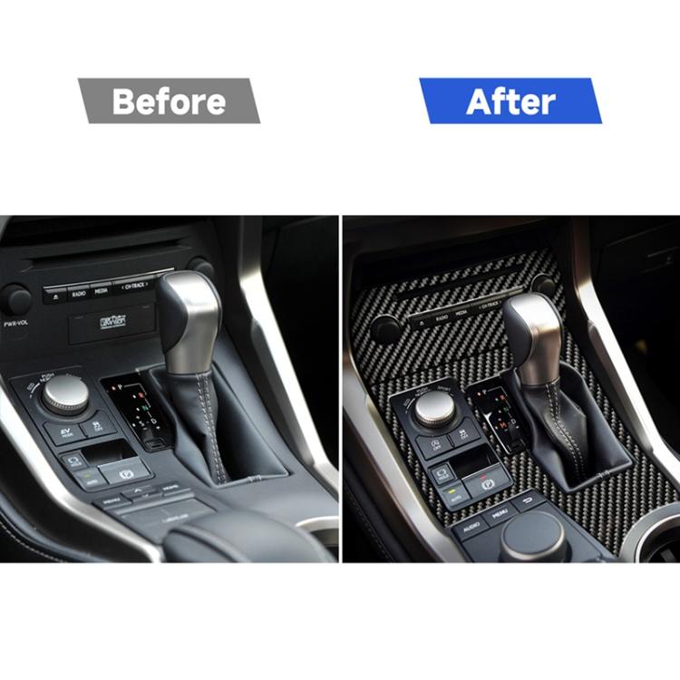 คาร์บอนไฟเบอร์CDแผงสติกเกอร์ตกแต่งสำหรับLexus NX200 / 200T / 300H 2014-2021,ซ้ายและขวาไดรฟ์Universal, CD Panel