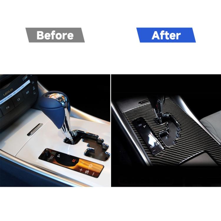 รถคาร์บอนไฟเบอร์เกียร์ B สติกเกอร์ตกแต่งสำหรับ Lexus IS250 300 350C 2006-2012, ไดรฟ์ซ้าย, Gears B, Left Drive