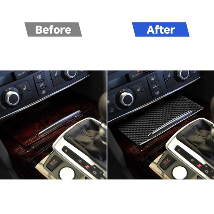 รถคาร์บอนไฟเบอร์ที่เก็บฝาครอบสติกเกอร์ตกแต่งสำหรับ Audi A6 2005-2011, ไดรฟ์ซ้าย, Storage Cover, Left Drive