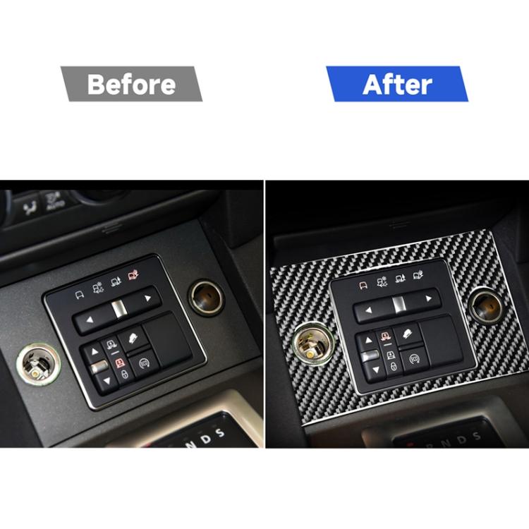 คาร์บอนไฟเบอร์ไฟแช็กแผงสติกเกอร์ตกแต่งสำหรับ Land Rover Discovery 4 2010-2016, ซ้ายและขวา Universal, Cigarette Lighter Panel
