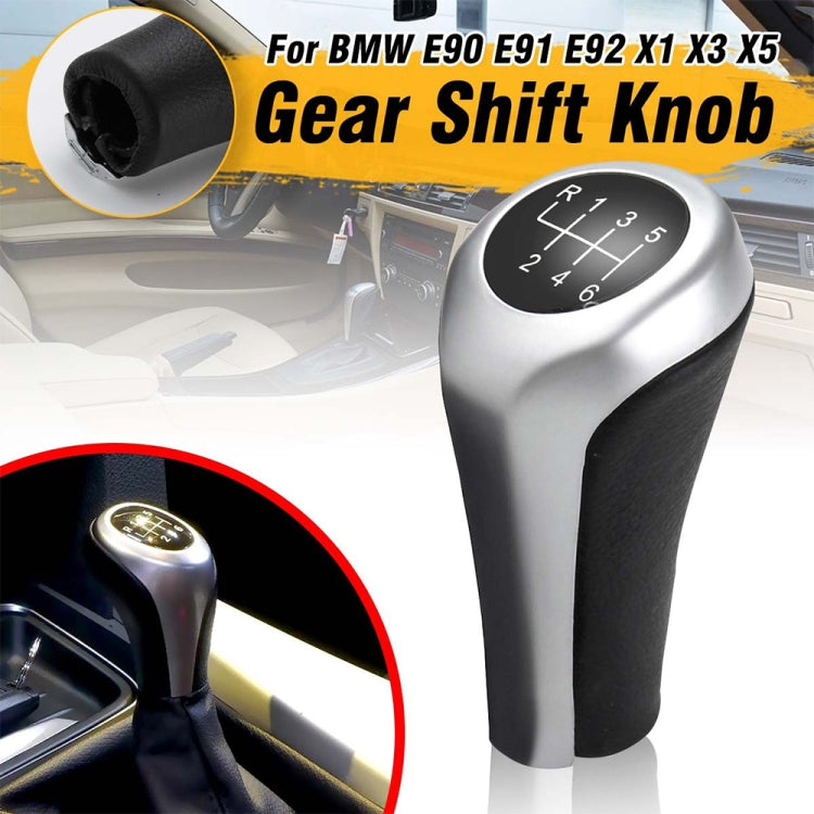 รถ 6-speed Matte Silver Gear Shift Lever Knob สำหรับ BMW, 6-speed Matte Silver