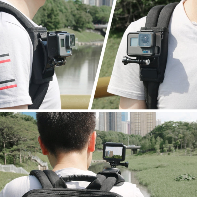 360 องศาหมุน Quick Release สายคล้องไหล่กระเป๋าเป้สะพายหลัง Mount สำหรับ GoPro Hero11 สีดำ/HERO10 สีดำ/9 สีดำ/8 สีดำ/7/6/5/5 เซสชัน/4 เซสชัน/4/3 +/3/2/1, DJI Osmo Actionและกล้องแอ็คชั่นอื่นๆ