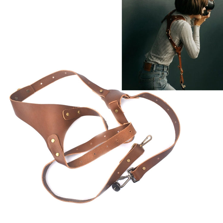 QUICK RELEASE Anti-SLIP ไหล่หนังสายรัดกล้องพร้อมตะขอโลหะสำหรับกล้อง SLR/DSLR (ไหล่ซ้าย), Left Shoulder, Right Shoulder