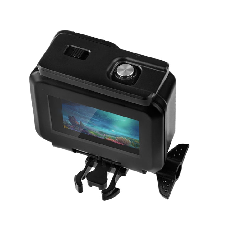 เคสป้องกันที่อยู่อาศัยกันน้ำ 50 ม. พร้อมหัวเข็มขัดพื้นฐานและสกรูสำหรับ GoPro HERO10 Black / HERO9 Black, 50m Waterproof Case