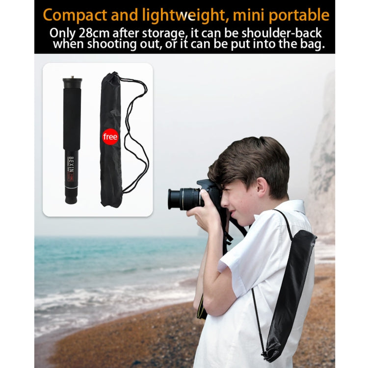 BEXIN P308C แบบพกพากลางแจ้งกล้อง DSLR อลูมิเนียม Monopod Holder, P308C