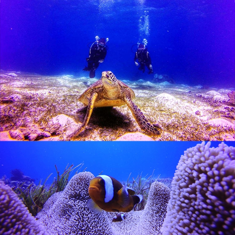 สำหรับ GoPro HERO5 พีซีกันน้ำ 30 ม. และเคสป้องกันที่อยู่อาศัย ABS + เลนส์กล้องตัวกรอง Quadrate สีแดงพร้อมหัวเข็มขัดตัวยึดพื้นฐานและสกรูยาวและสายคล้องมือป้องกันการสูญหาย, Protective Case + Filter