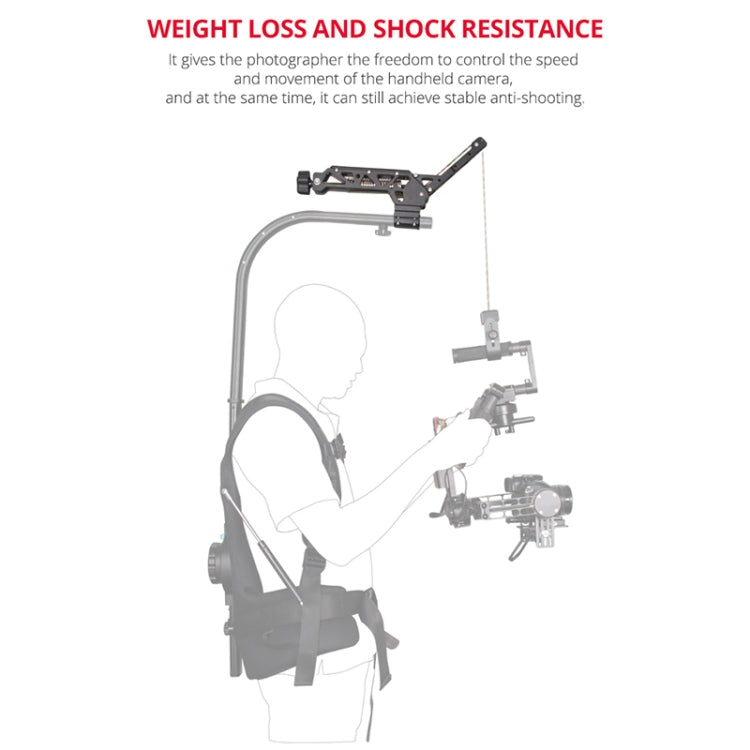 YELANGU BF01 แขนกันกระแทกหงอนดูดซับแรงกระแทก รับน้ำหนักได้ 3-15 กก., BF01 Damping Head,Load: 3-15kg