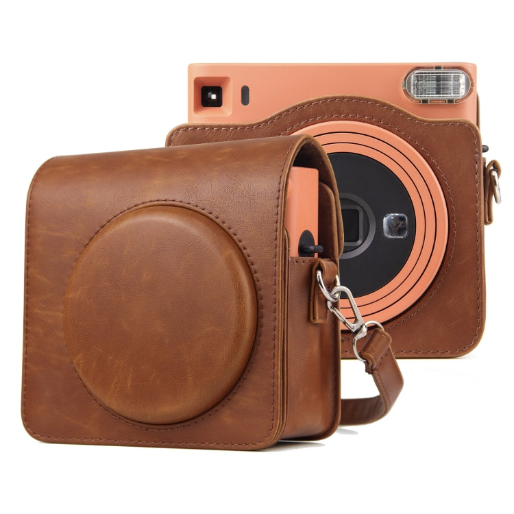 กระเป๋ากล้องหนัง PU แบบเต็มตัวพร้อมสายคล้องสำหรับ FUJIFILM instax Square SQ1