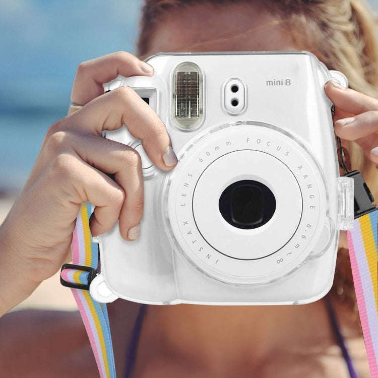 เคสคริสตัลเชลล์ป้องกันพร้อมสายรัดสำหรับ FUJIFILM instax mini 9 / mini 8+ / mini 8, For FUJIFILM instax mini 9