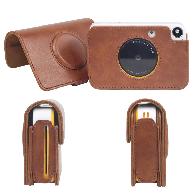 สำหรับ Kodak PRINTOMATIC Full Body กล้องหนัง PU พร้อมสายคล้อง, For Kodak PRINTOMATIC