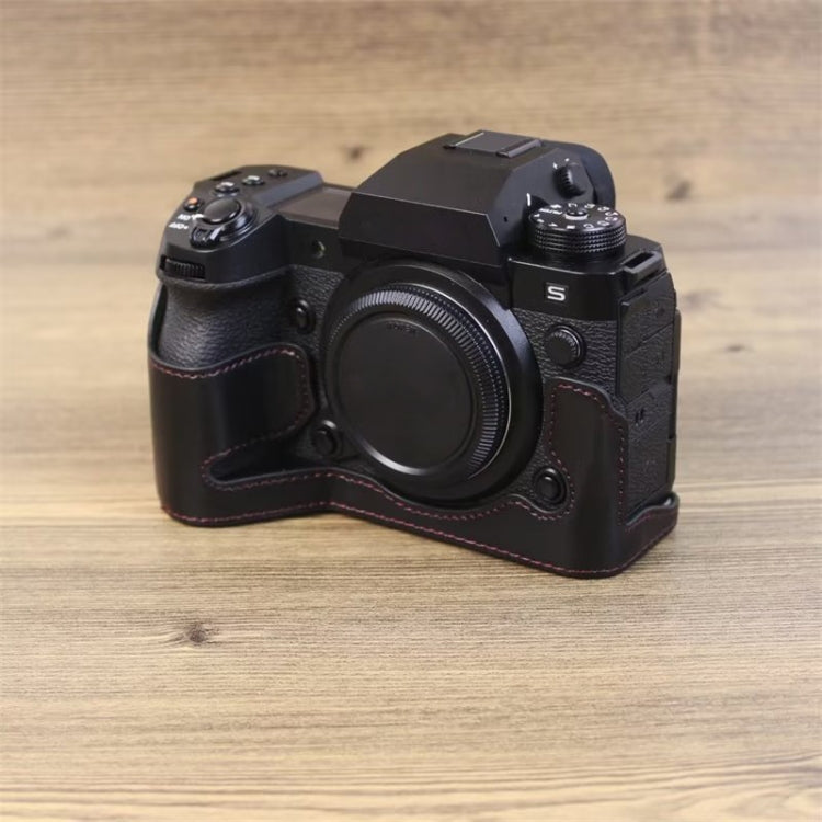 สำหรับ Fujifilm XH2S 1/4 นิ้วกล้องหนัง PU ฐานครึ่งกรณี, For Fujifilm XH2S