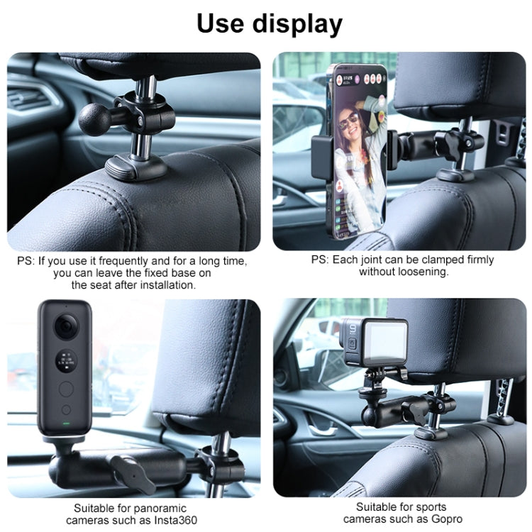 25 มม.Ballhead รถที่นั่งด้านหน้าHandlebar FIXED Mount Holderพร้อมอะแดปเตอร์ขาตั้งกล้องและสกรูสำหรับGoPro Hero11 สีดำ / HERO10 สีดำ /9 สีดำ /8 สีดำ /7 /6 /5 /5 เซสชัน /4 เซสชัน /4 /3+ /3 /2 /1, DJI Osmo Action และกล้องแอคชั่นอื่นๆ, 25mm 22cm